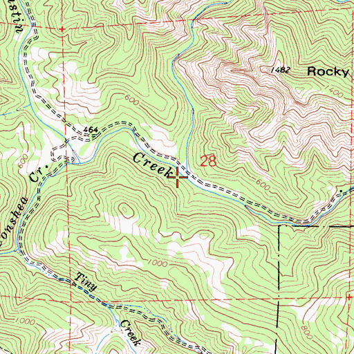 Topographic Map of Devil Creek, CA