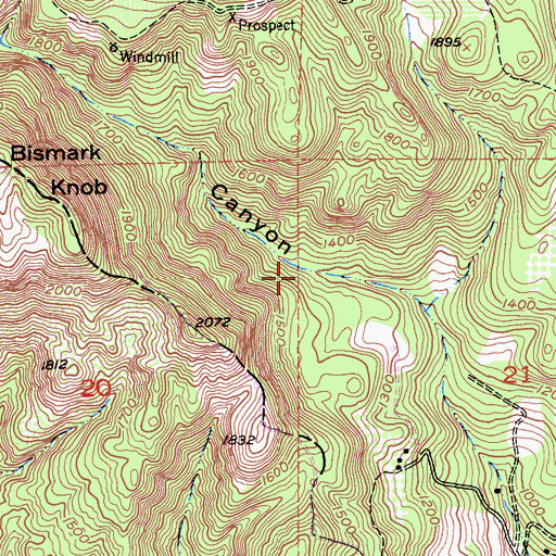 Topographic Map of Devils Canyon, CA