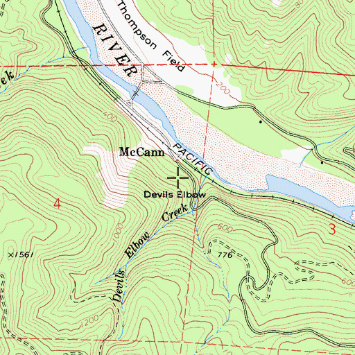 Topographic Map of Devils Elbow, CA