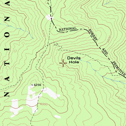 Topographic Map of Devils Hole, CA