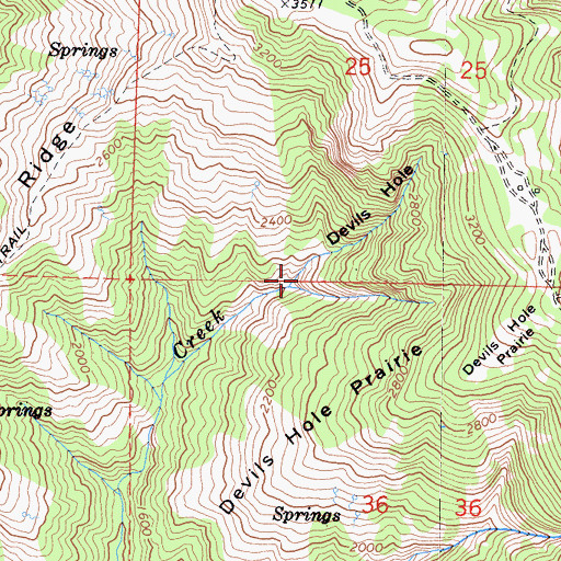 Topographic Map of Devils Hole, CA
