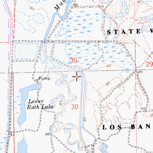 Topographic Map of Devon Drain, CA