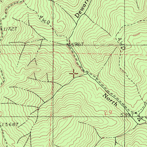 Topographic Map of Dewarren Creek, CA