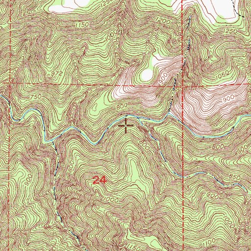 Topographic Map of Dewitt Gulch, CA
