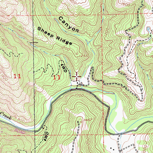 Topographic Map of Dexter Canyon, CA