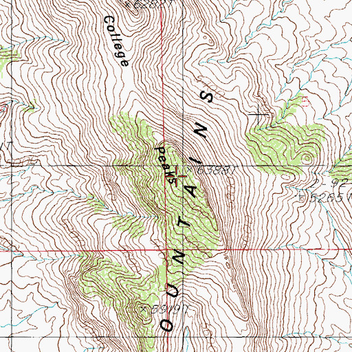 Topographic Map of South Collge Peak, AZ