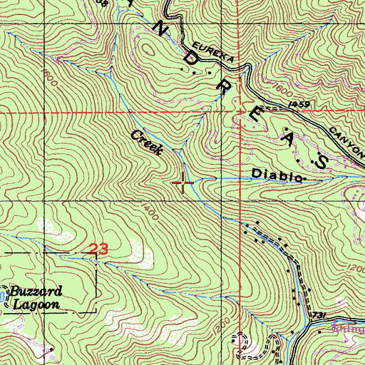 Topographic Map of Diablo Gulch, CA