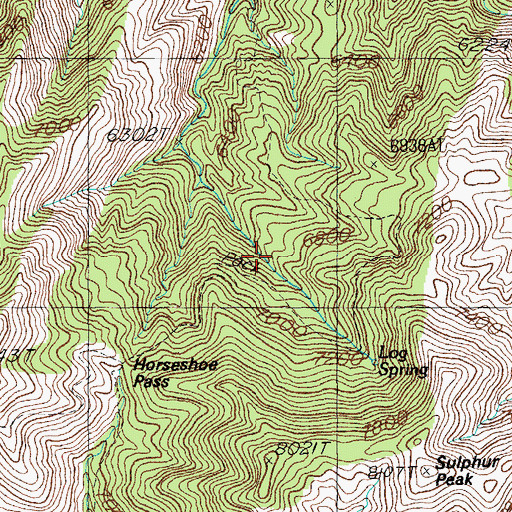 Topographic Map of South Fork Canyon Trail Two Hundred Fortythree, AZ