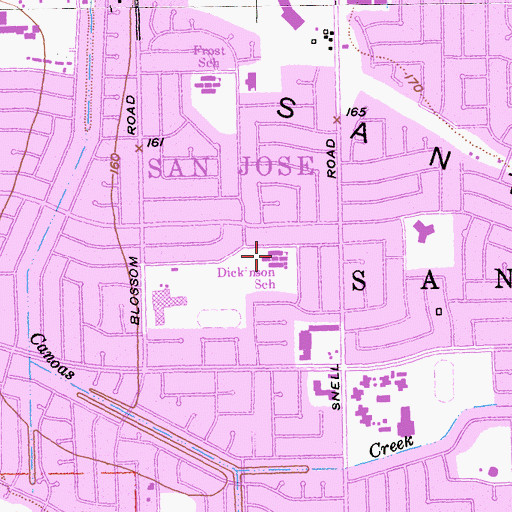 Topographic Map of Challenger School Shawnee Campus, CA