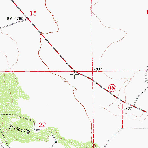 Topographic Map of Star Ranch (historical), AZ