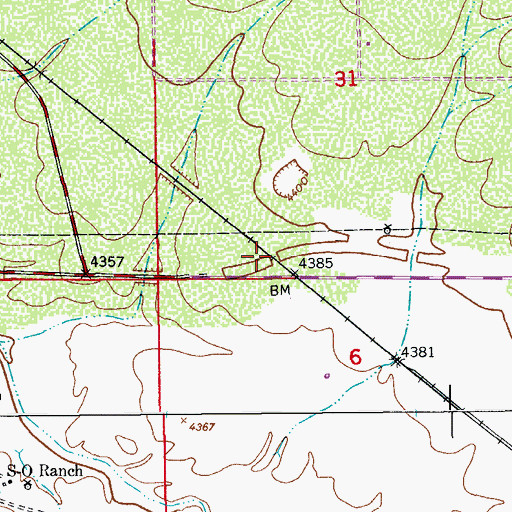 Topographic Map of Stark Overpass, AZ