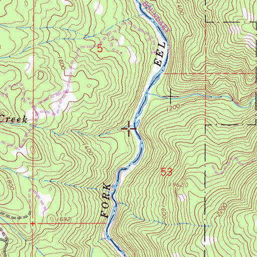 Topographic Map of Diggins Creek, CA