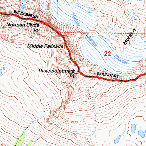 Topographic Map of Disappointment Peak, CA