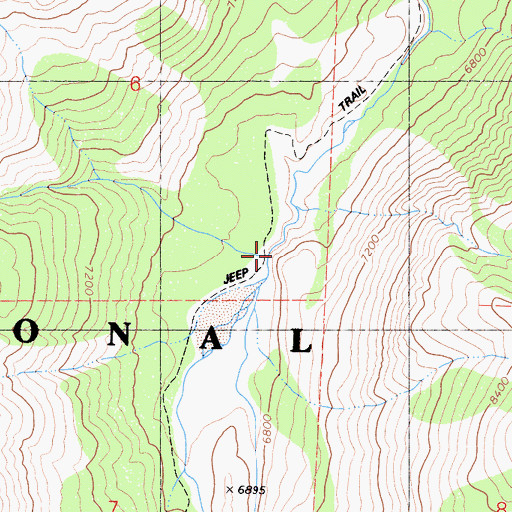 Topographic Map of Dixon Creek, CA