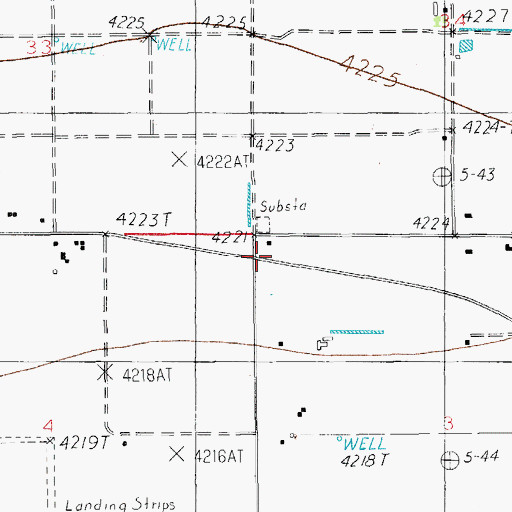 Topographic Map of Steward Substation, AZ