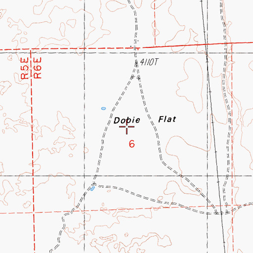 Topographic Map of Dobie Flat, CA
