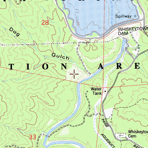 Topographic Map of Dog Gulch, CA