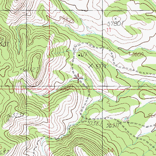 Topographic Map of Sunset Tank, AZ