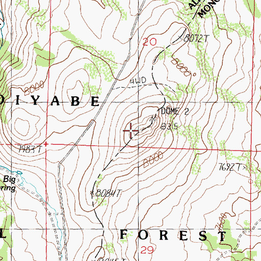 Topographic Map of Dome Two, CA