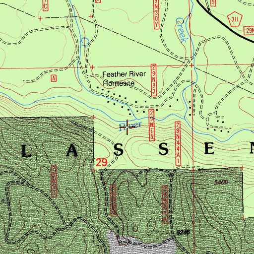 Topographic Map of Domingo Creek, CA
