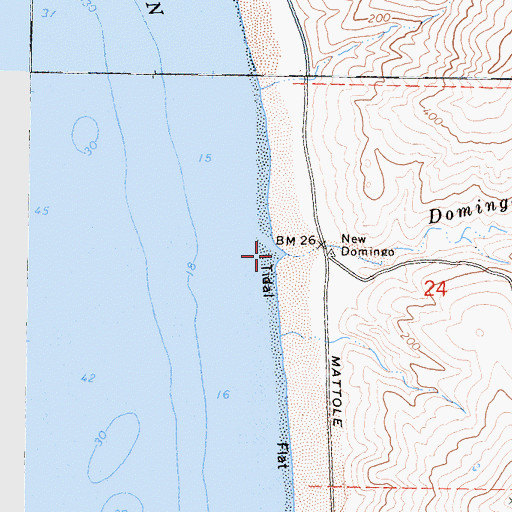 Topographic Map of Domingo Creek, CA