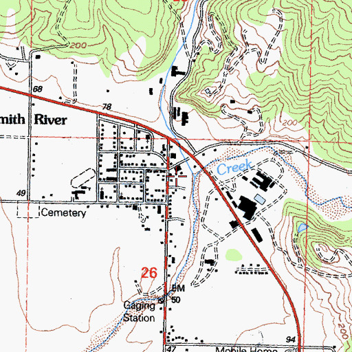 Topographic Map of Dominie Creek, CA