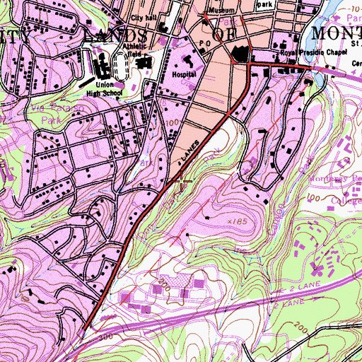 Topographic Map of Don Dahvee Park, CA