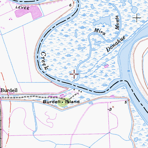 Topographic Map of Donahue Slough, CA