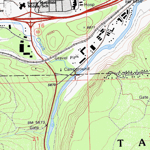 Topographic Map of Donner Creek, CA