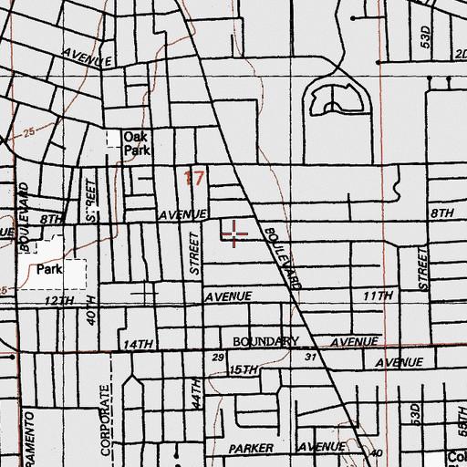 Topographic Map of Donner School (historical), CA