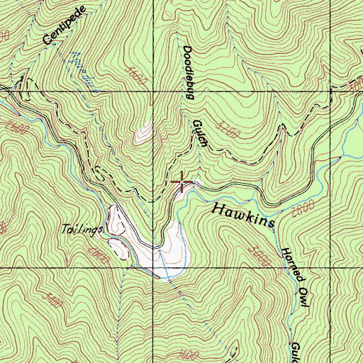 Topographic Map of Doodlebug Gulch, CA