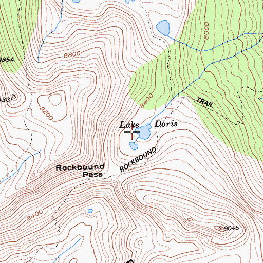 Topographic Map of Lake Doris, CA