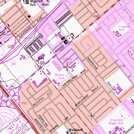 Topographic Map of A J Dorsa Elementary School, CA