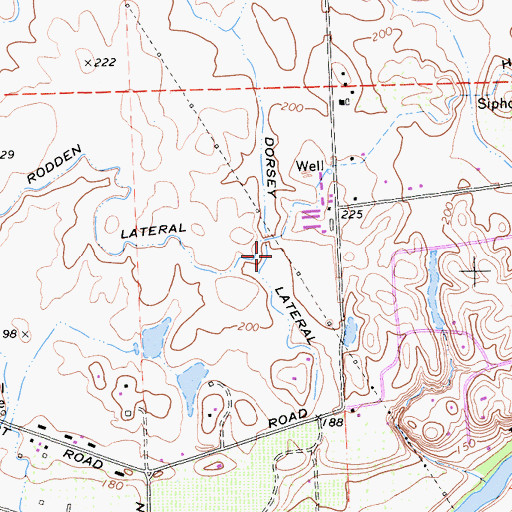 Topographic Map of Dorsey Lateral, CA