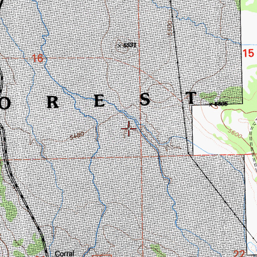 Topographic Map of Dotta Canyon, CA