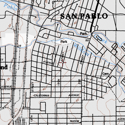 Topographic Map of Dover Elementary School, CA