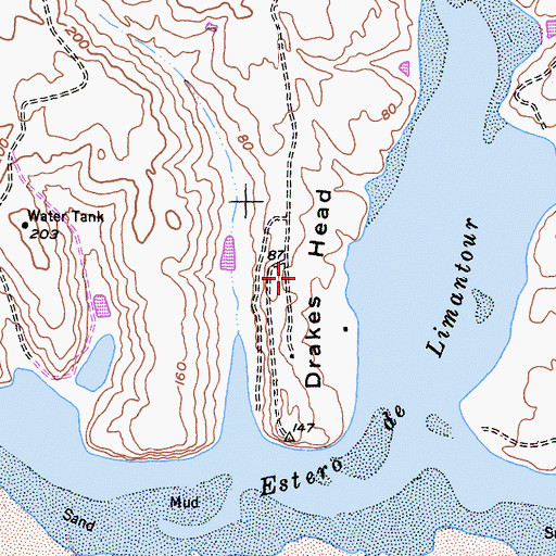 Topographic Map of Drakes Head, CA