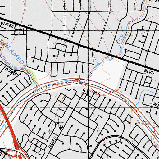 Topographic Map of Dry Creek, CA