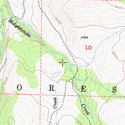 Topographic Map of Dry Creek, CA
