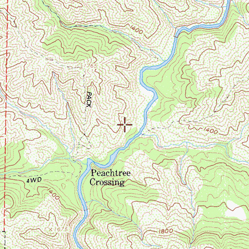 Topographic Map of Dry Creek, CA