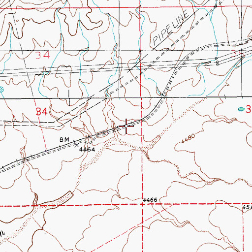 Topographic Map of Tully Railroad Station, AZ