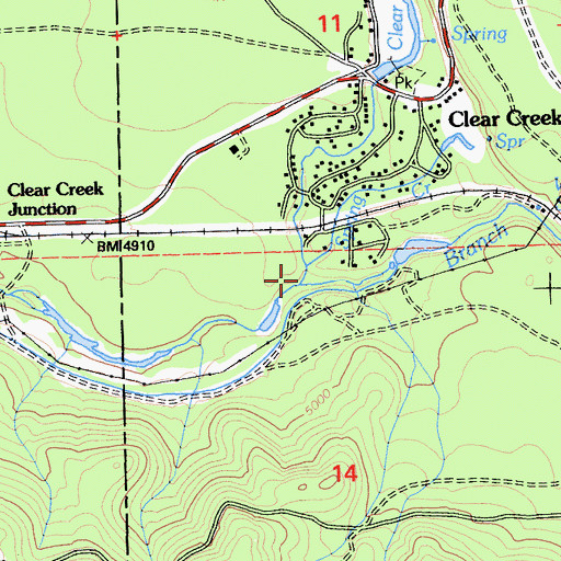 Topographic Map of Dry Creek, CA
