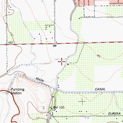 Topographic Map of Dry Creek, CA