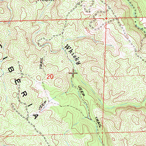 Topographic Map of Dry Creek, CA