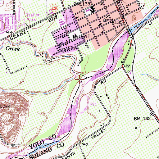 Topographic Map of Dry Creek, CA