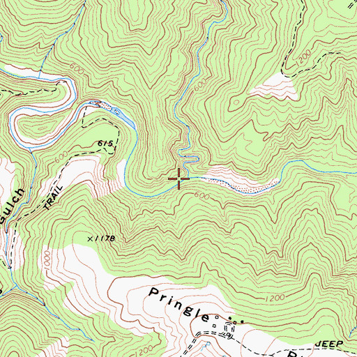 Topographic Map of Dry Creek, CA