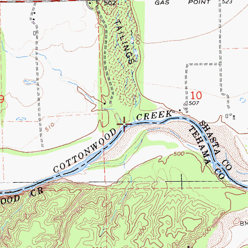 Topographic Map of Dry Creek, CA