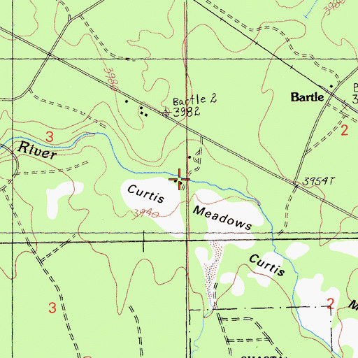 Topographic Map of Dry Creek, CA