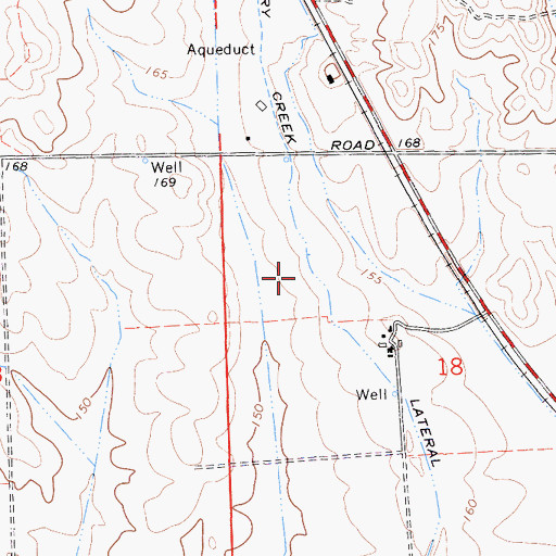 Topographic Map of Dry Creek Lateral, CA