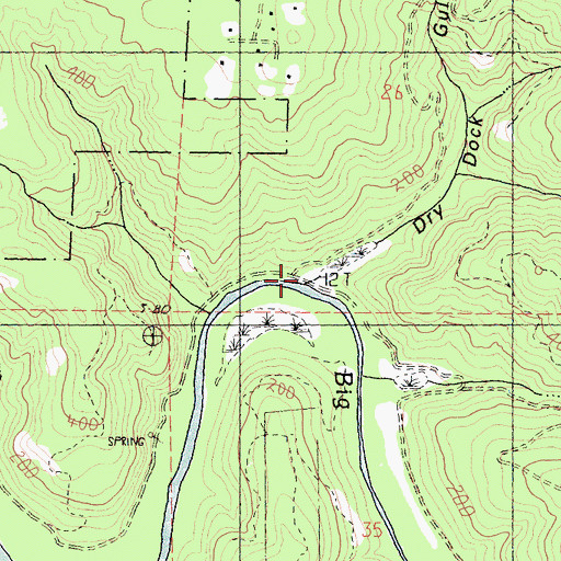 Topographic Map of Dry Dock Gulch, CA